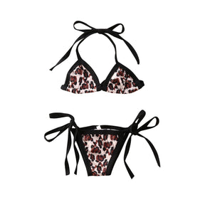 Leopard Print Summer Bikini Set for Toddler Girls (0-24 Months - Miscellaneous Accessories