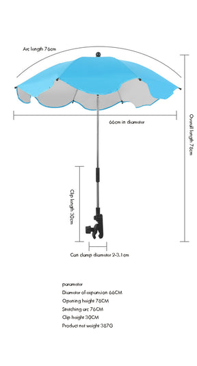 Adjustable Umbrella, The Versatile UV-Protected Beach Companion - Miscellaneous Accessories