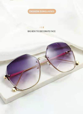 Celestial Sunnies, Women Brand Designer Gradient Fashion Sun Glasses Female Rimless Metal Oculos De Sol luxury designer - Miscellaneous Accessories