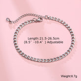 This 2023 stainless steel men's anklet features a double chain with a Cross Charm, perfect for gifting to the special man in your life. - Miscellaneous Accessories