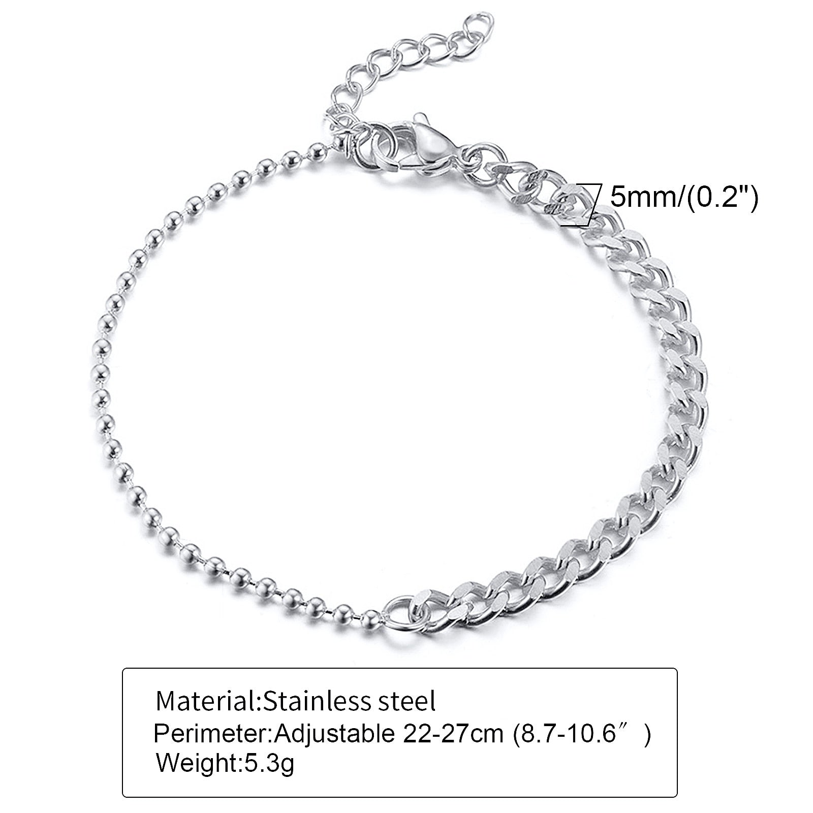 This 2023 stainless steel men's anklet features a double chain with a Cross Charm, perfect for gifting to the special man in your life. - Miscellaneous Accessories