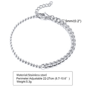 This 2023 stainless steel men's anklet features a double chain with a Cross Charm, perfect for gifting to the special man in your life. - Miscellaneous Accessories