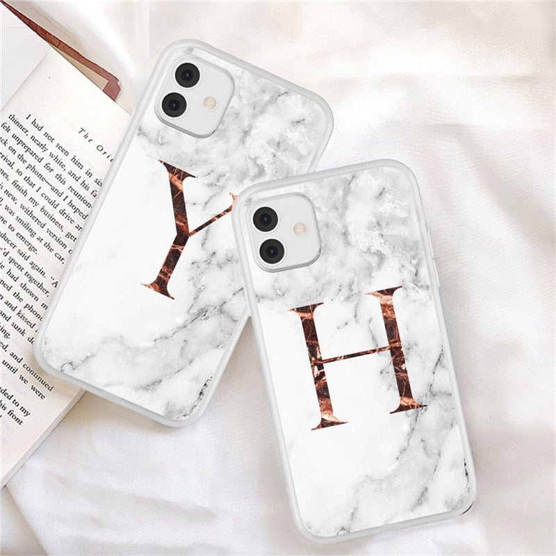 iPhone 11 Case Clear Matte Texture Letter For 12 13 Pro Mini X XR XS Max 7 8 Plus Soft TPU Cover - Miscellaneous Accessories