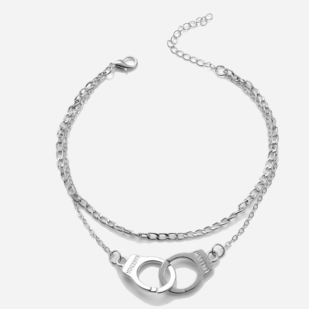 This 2023 New Fashion Star Anklet Multilayer Foot Chain Fashion Handcuffs for Women Accessorie is the perfect way to add the perfect amount of sparkle to your Foots. - Miscellaneous Accessories