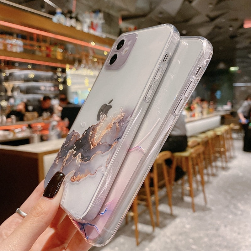 iPhone Texture Phone Case For 12 11 Pro Max 13 Mini X XR XS Max 7 8 6s Plus SE 2020 Soft TPU Back Cover - Miscellaneous Accessories