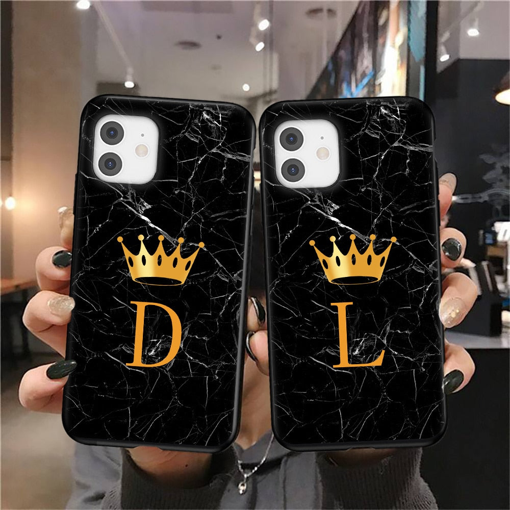 iPhone Case For - 11 12 13 Mini Pro Max X XR XS Max 8 7 Plus Marble Texture Couples Soft TPU Cover - Miscellaneous Accessories