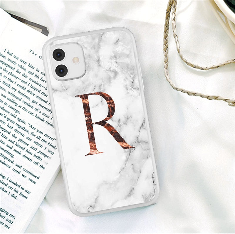 iPhone 11 Case Clear Matte Texture Letter For 12 13 Pro Mini X XR XS Max 7 8 Plus Soft TPU Cover - Miscellaneous Accessories