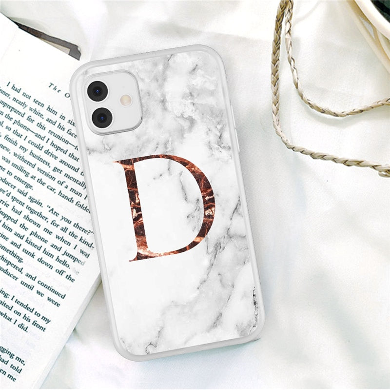 iPhone 11 Case Clear Matte Texture Letter For 12 13 Pro Mini X XR XS Max 7 8 Plus Soft TPU Cover - Miscellaneous Accessories