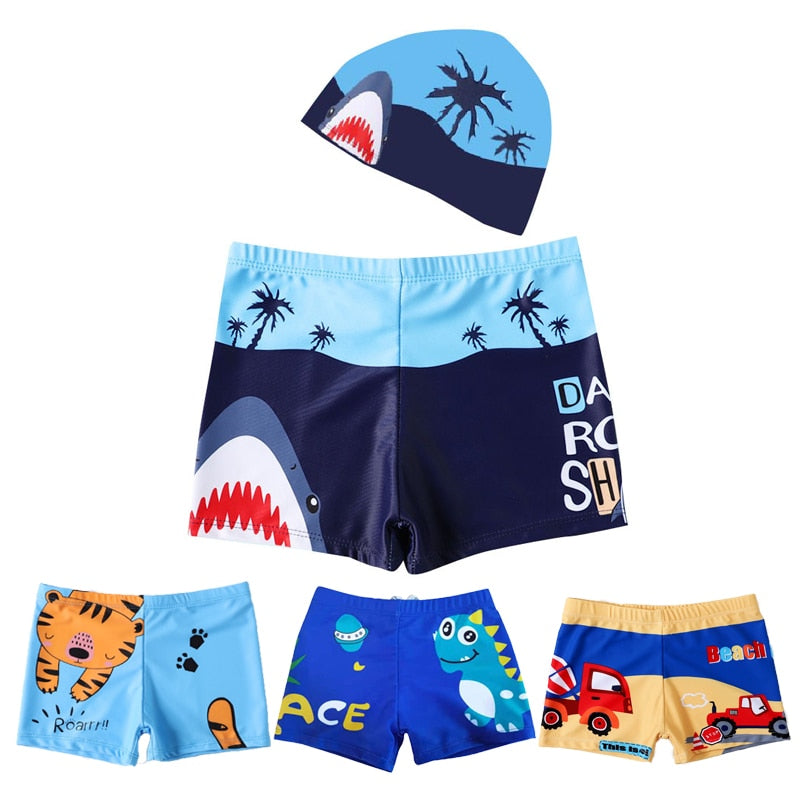 Jurassic Splash: Boys' Dinosaur Swim Shorts" - Miscellaneous Accessories