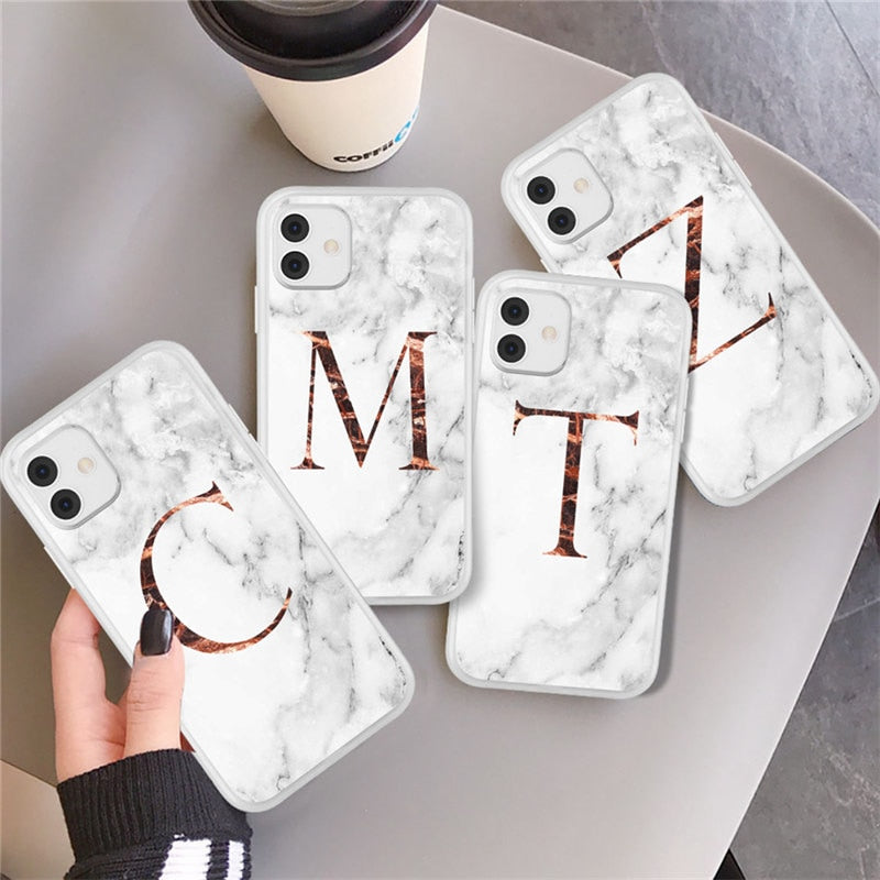 iPhone 11 Case Clear Matte Texture Letter For 12 13 Pro Mini X XR XS Max 7 8 Plus Soft TPU Cover - Miscellaneous Accessories