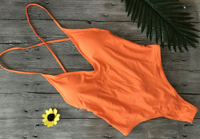 2023 Women's One-Piece V-Neck Swimsuit, Butt Tie Panties - Miscellaneous Accessories