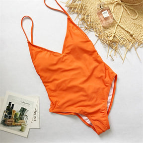 2023 Women's One-Piece V-Neck Swimsuit, Butt Tie Panties - Miscellaneous Accessories