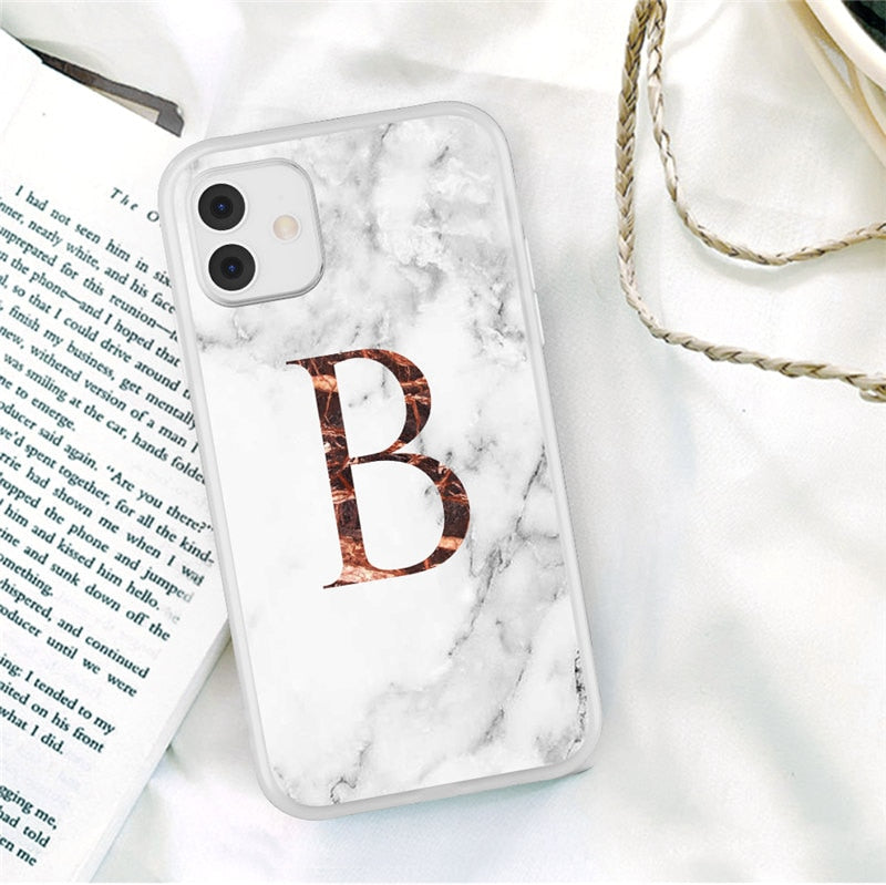 iPhone 11 Case Clear Matte Texture Letter For 12 13 Pro Mini X XR XS Max 7 8 Plus Soft TPU Cover - Miscellaneous Accessories