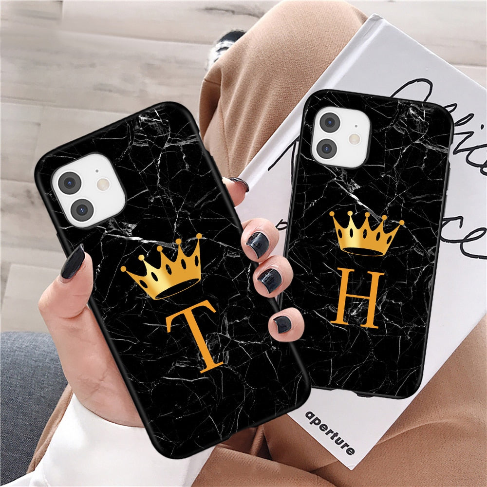 iPhone Case For - 11 12 13 Mini Pro Max X XR XS Max 8 7 Plus Marble Texture Couples Soft TPU Cover - Miscellaneous Accessories