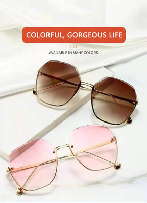 Celestial Sunnies, Women Brand Designer Gradient Fashion Sun Glasses Female Rimless Metal Oculos De Sol luxury designer - Miscellaneous Accessories