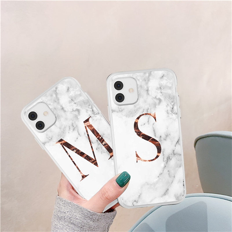 iPhone 11 Case Clear Matte Texture Letter For 12 13 Pro Mini X XR XS Max 7 8 Plus Soft TPU Cover - Miscellaneous Accessories