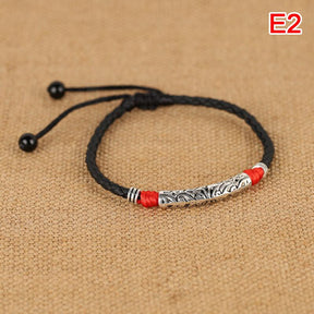 Men Adjustable Handmade Rope Anklet For Men Wax Rope Soft Leather Lucky Men Beach Foot Chain - Miscellaneous Accessories