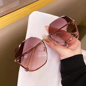 Celestial Sunnies, Women Brand Designer Gradient Fashion Sun Glasses Female Rimless Metal Oculos De Sol luxury designer - Miscellaneous Accessories