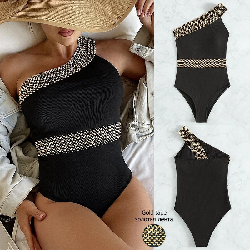 Riseado Black Beauty One Piece Swimsuit 2023 - Women's Push Up Swimwear - Miscellaneous Accessories