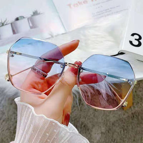 Celestial Sunnies, Women Brand Designer Gradient Fashion Sun Glasses Female Rimless Metal Oculos De Sol luxury designer - Miscellaneous Accessories