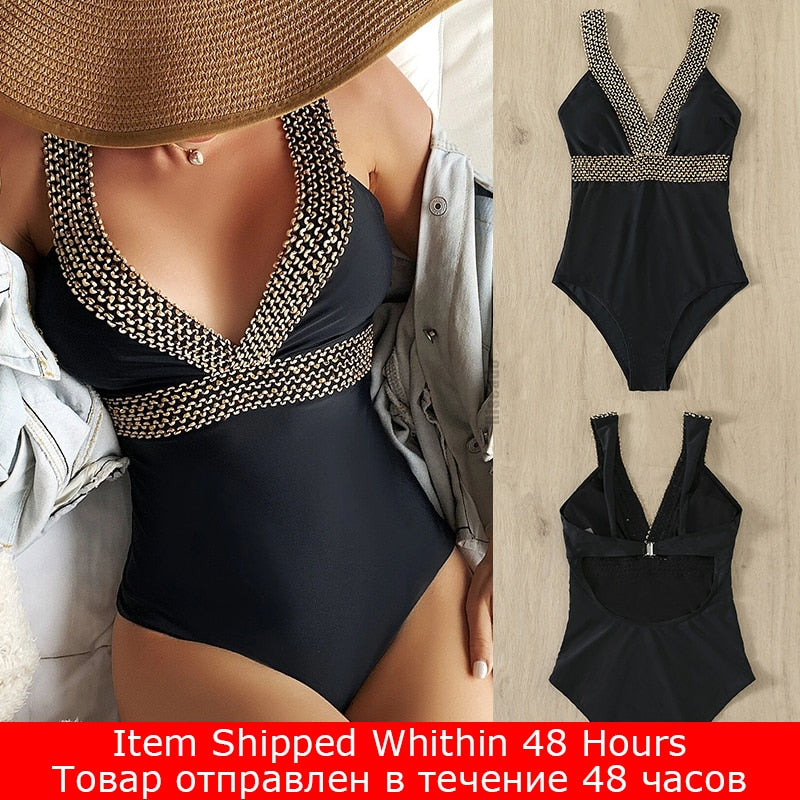 Riseado Black Beauty One Piece Swimsuit 2023 - Women's Push Up Swimwear - Miscellaneous Accessories