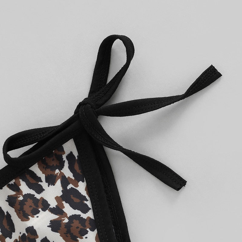 Leopard Print Summer Bikini Set for Toddler Girls (0-24 Months - Miscellaneous Accessories