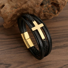 Beautiful Fashion Multi-layer Leather Braided Bracelet for Men Exquisite - Miscellaneous Accessories