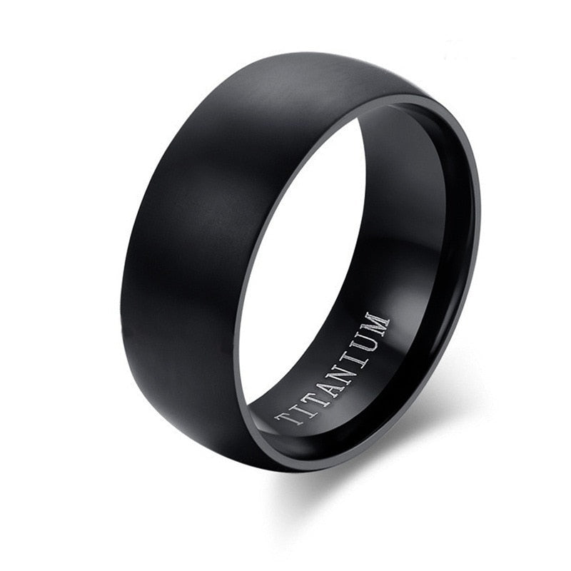 Men Stainless Steel Rings Black Solid For Men - Miscellaneous Accessories