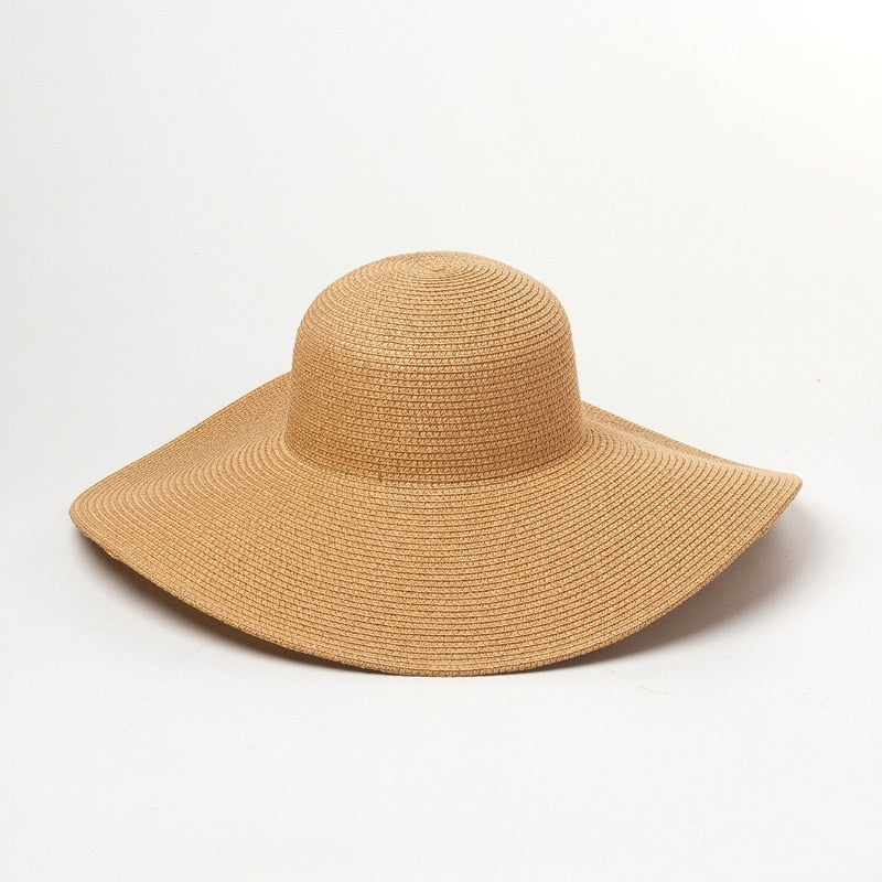 Sunshine Elegance Women Wide Brim Beach Hat Girls Seaside Travel Foldable Straw Hat Sunscreen UV Protection Lady Cap - Miscellaneous Accessories