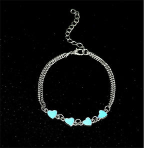 Beautiful Anklets For Women Little Star Heart Flower Glow in the Dark Ankle Bracelet On Leg Foot Jewelry perfect for night - Miscellaneous Accessories