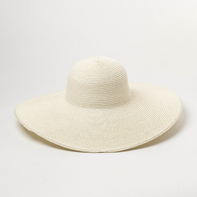 Sunshine Elegance Women Wide Brim Beach Hat Girls Seaside Travel Foldable Straw Hat Sunscreen UV Protection Lady Cap - Miscellaneous Accessories