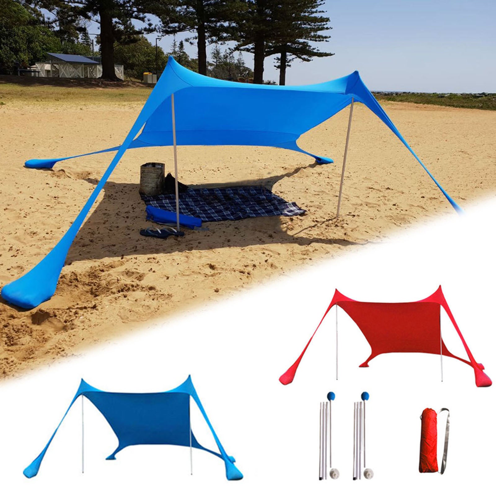 SolShade BeachHaven - Ultimate All-in-One Beach Retreat, Camping Shades Tents Windproof One-piece Beach Canopy Tents UPF50+ Portable Family Tent For Bea - Miscellaneous Accessories