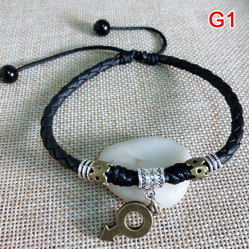 Men Adjustable Handmade Rope Anklet For Men Wax Rope Soft Leather Lucky Men Beach Foot Chain - Miscellaneous Accessories