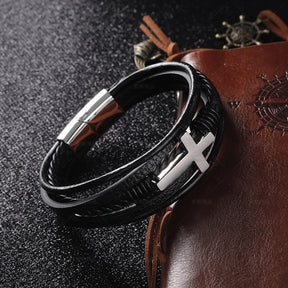 Beautiful Fashion Multi-layer Leather Braided Bracelet for Men Exquisite - Miscellaneous Accessories