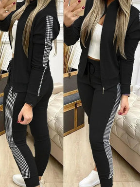 2023 Women Two Piece Set Outfits Autumn Women's Tracksuit Zipper Top Pants Casual Sport Suit Winter 2 Piece Woman Set