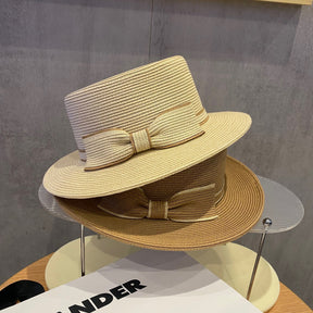 Beach hat men and women flat top straw hat essential for summer travel - Miscellaneous Accessories