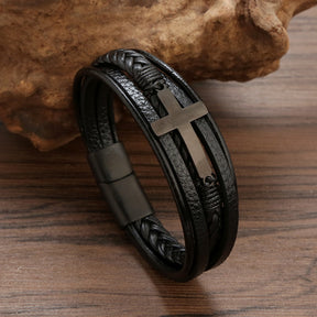 Beautiful Fashion Multi-layer Leather Braided Bracelet for Men Exquisite - Miscellaneous Accessories