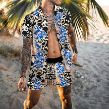 2023 Men's Beach Summer Clothing Set - Hawaiian Shirt and Shorts 2 Piece Vacation Look - Miscellaneous Accessories