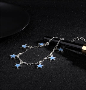 Beautiful Anklets For Women Little Star Heart Flower Glow in the Dark Ankle Bracelet On Leg Foot Jewelry perfect for night - Miscellaneous Accessories