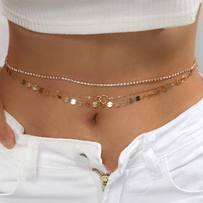 Belly Jewelry For Women Rhinestone Waist Chain Sweet Romantic Fashion Body Accessories - Miscellaneous Accessories