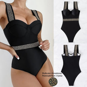 Riseado Black Beauty One Piece Swimsuit 2023 - Women's Push Up Swimwear - Miscellaneous Accessories