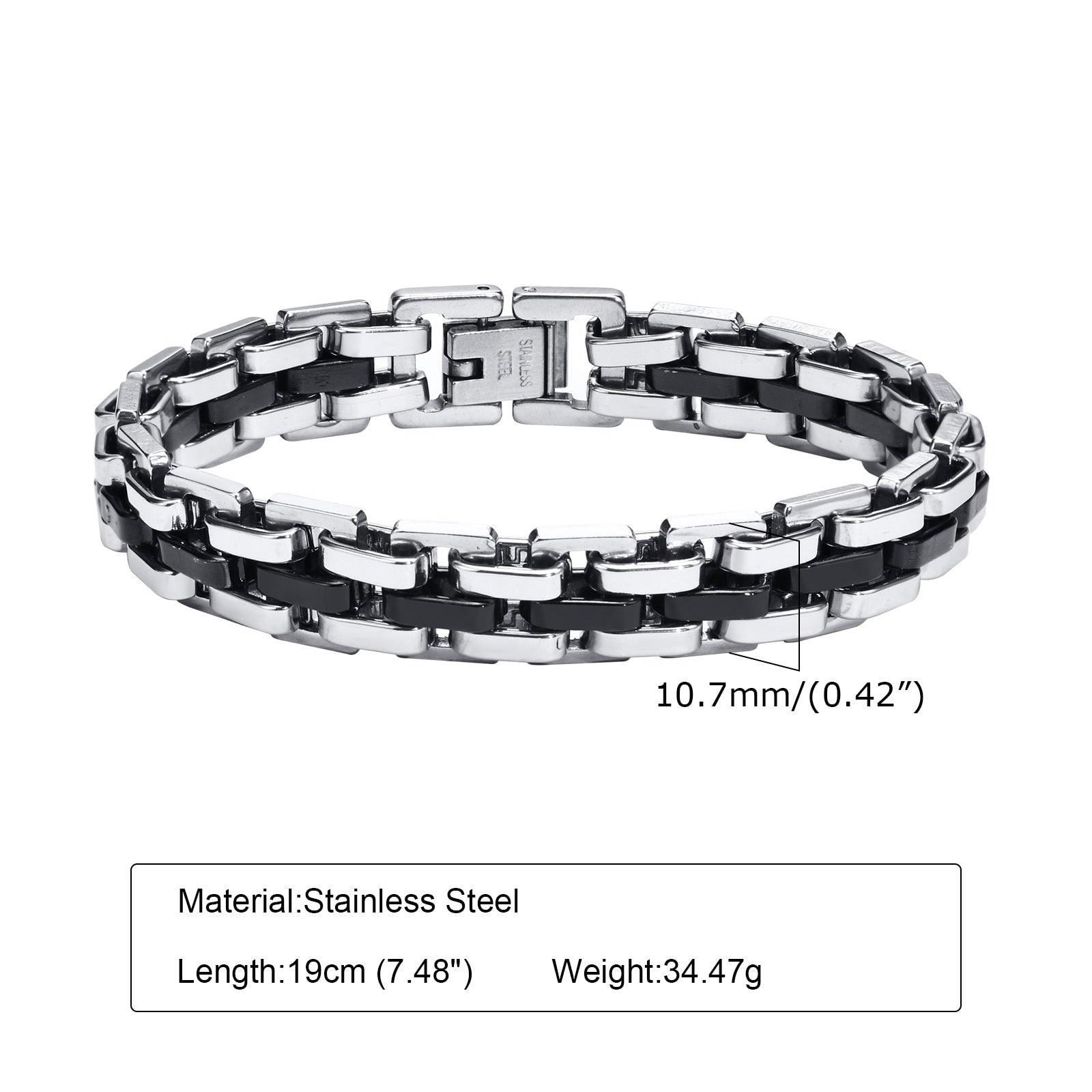 Beautiful Gents Bracelet for Men, Two Tone Stainless Steel Bracelet Jewelry - Miscellaneous Accessories