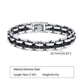 Beautiful Gents Bracelet for Men, Two Tone Stainless Steel Bracelet Jewelry - Miscellaneous Accessories