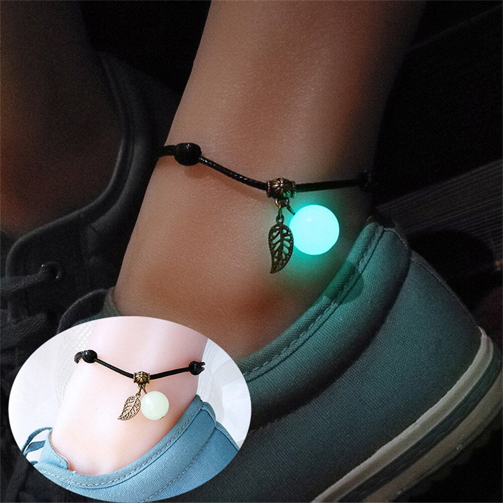 Beautiful luminous Anklets For Women and Men 
for day and night with Adjustable Rope Bracelet Couple Accessories Gift - Miscellaneous Accessories