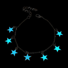 Beautiful Anklets For Women Little Star Heart Flower Glow in the Dark Ankle Bracelet On Leg Foot Jewelry perfect for night - Miscellaneous Accessories