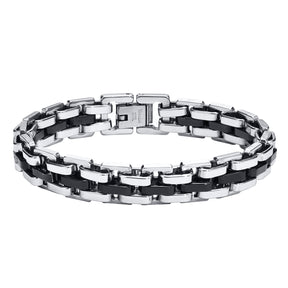 Beautiful Gents Bracelet for Men, Two Tone Stainless Steel Bracelet Jewelry - Miscellaneous Accessories