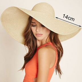 Sunshine Elegance Women Wide Brim Beach Hat Girls Seaside Travel Foldable Straw Hat Sunscreen UV Protection Lady Cap - Miscellaneous Accessories