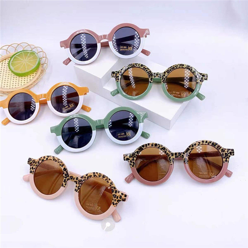 Kids Summer Leopard Print Sunglasses UV Protection Beach Outdoor Sunglasses Baby Girl Baby Boy UV400 - Miscellaneous Accessories