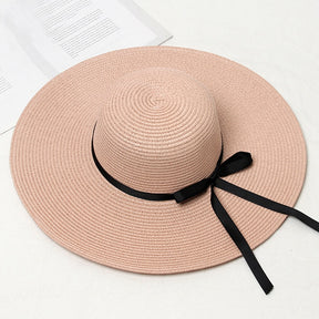 Sunshine Elegance Women Wide Brim Beach Hat Girls Seaside Travel Foldable Straw Hat Sunscreen UV Protection Lady Cap - Miscellaneous Accessories