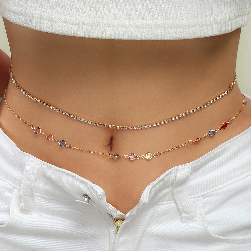 Belly Jewelry For Women Rhinestone Waist Chain Sweet Romantic Fashion Body Accessories - Miscellaneous Accessories